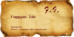 Faggyas Ida névjegykártya
